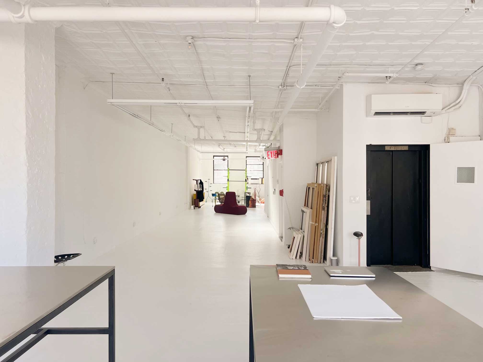 witness locations landons studio tribeca new york loft corridor worktables elevator
